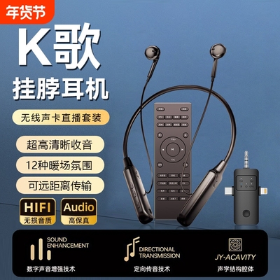 2026新专业级无线直播声卡耳机网红主播推荐带货唱K歌话筒一体机