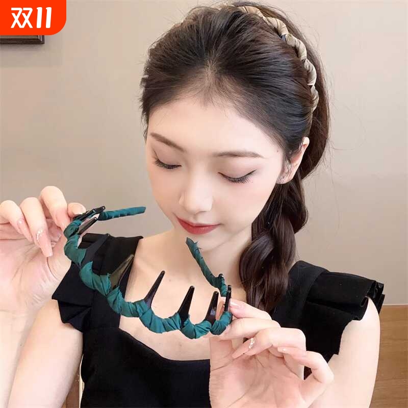 高级感韩版波浪发箍网红2025新款高颅顶洗脸带齿防滑碎发头箍发卡