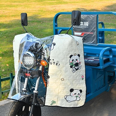 电动三轮车前挡风罩秋冬季挡风被防雨罩电瓶摩托车防寒防水护腿