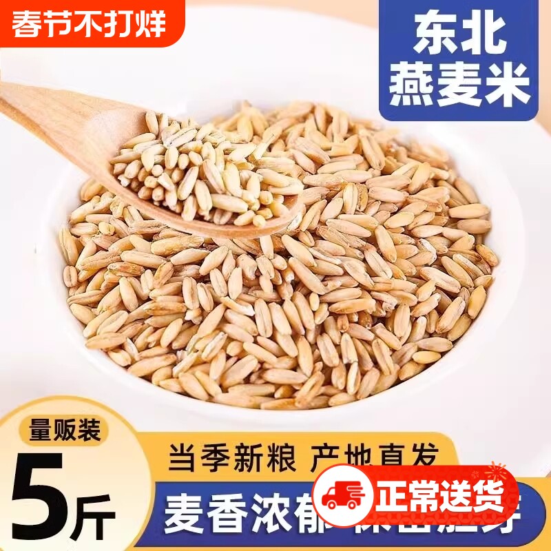 25年新货东北燕麦米5斤燕麦仁农家裸燕麦新米粗粮燕麦粒五谷杂粮