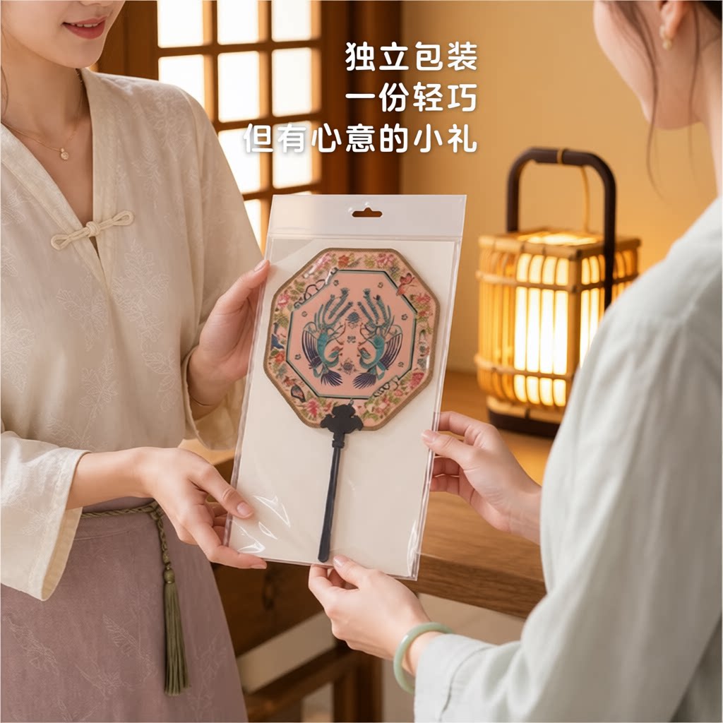 新款团扇中国风汉服舞蹈生使用扇图片