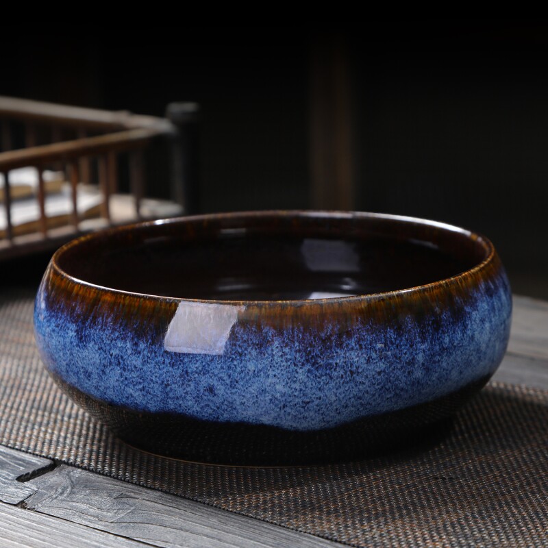 窑变茶洗粗陶大号小号水洗茶碗茶杯洗笔洗烟灰缸花盆功夫茶具零配