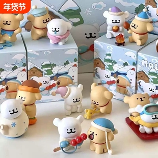 小狗拥抱暖暖系列线条盲盒手办潮玩公仔周边桌面摆件可爱礼物趣味