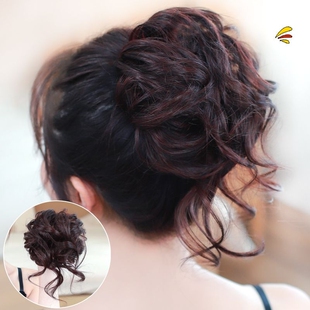懒人长须发圈假发发饰丸子头女头饰真发盘发神器假发圈发型仿真