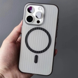 冰雾面瓦楞磨砂超薄硬壳适用一加13T手机壳1 12内置隐形磁吸Ace5透黑色Ace3防指纹Ace2pro亚克力独立按键