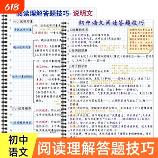 2024初中语文阅读理解答题技巧方法模板说明文散文记叙文及诗歌鉴赏初一初二初三中考复习训练资料