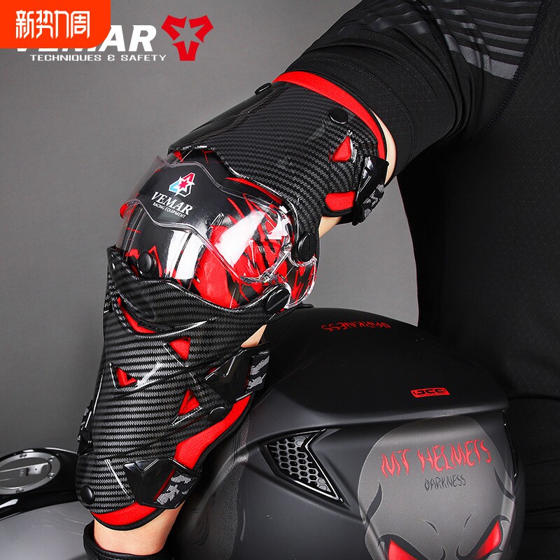 摩托车护膝腿春夏季保暖防摔挡风寒男女机车骑士护具骑行装备护肘