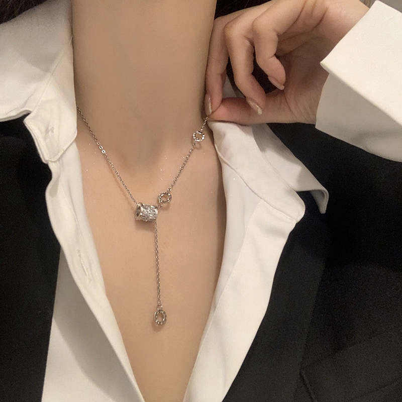 caimenkaite项链女毛衣链小蛮腰锁骨链送女友七夕礼物吊坠挂坠