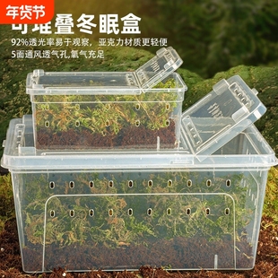 爬宠冬眠盒寄居蟹守宫角蛙蛇动物窝乌龟箱青蛙过冬特大号椰砖客厅