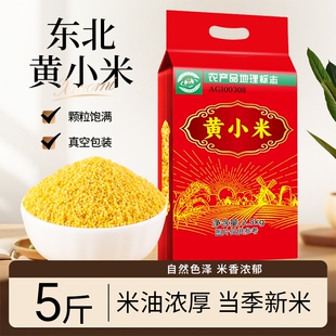东北黄小米新米五谷杂粮农家自产软糯黄小米粥饭主食粗粮脱壳粟米