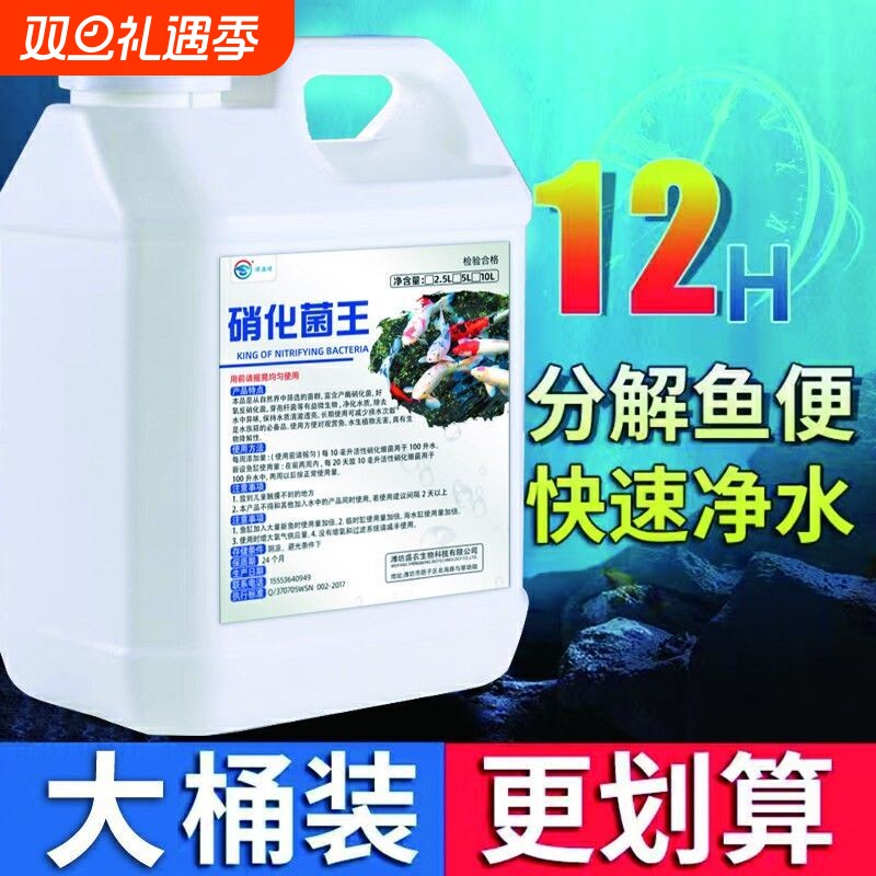 锦鲤池塘鱼池硝化细菌净化净水剂