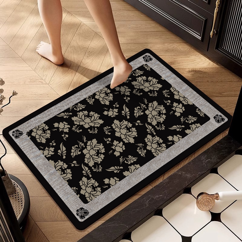 浴室地垫卫生间吸水防滑垫子厕所门口脚垫硅藻泥速干卫浴地毯垫子
