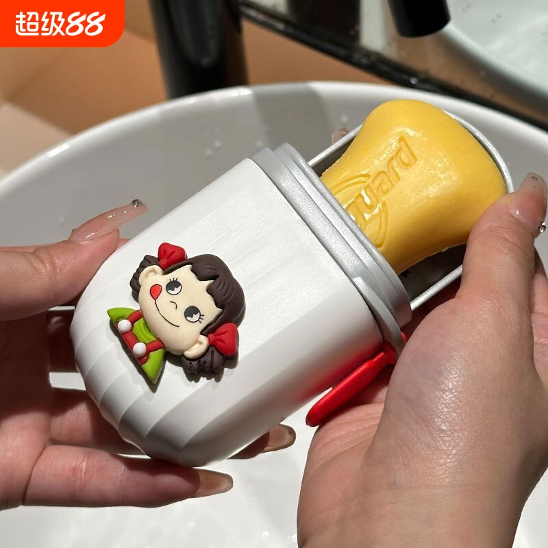 旅行肥皂盒便携式密封防水可爱带盖旅游出差携带香皂盒外出米奇