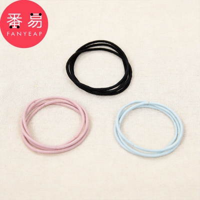 细发圈A1pn700-简约头绳少女扎头发橡皮筋发圈基础细发绳头饰