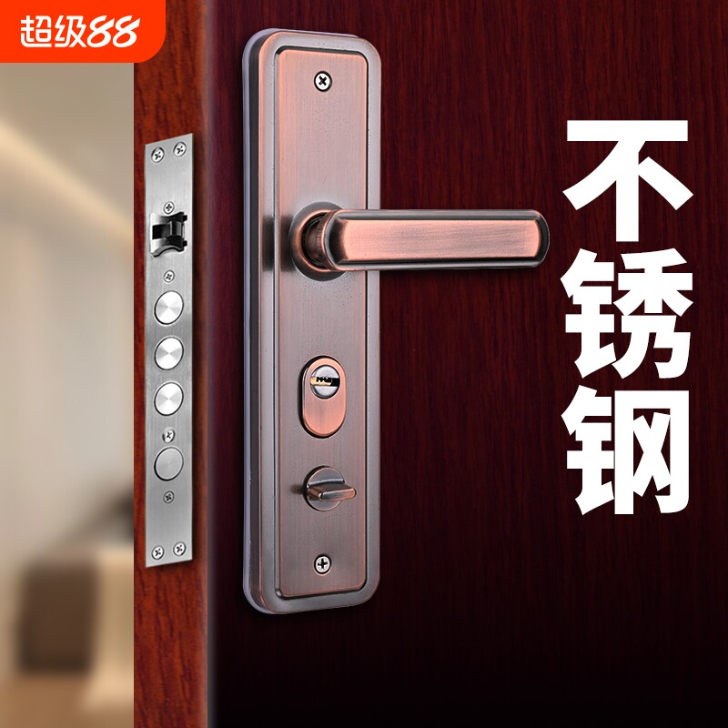 防盗门门把手不锈钢面板拉手图片