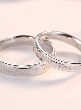 厂家批发 新款S925银韩版情侣戒指 磨砂鳞片手饰对戒 店家推荐