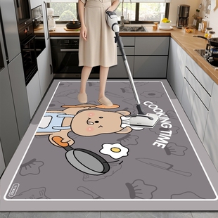 硅藻泥厨房防滑防油地垫吸水垫可擦免洗门口耐脏脚垫家用地毯地板