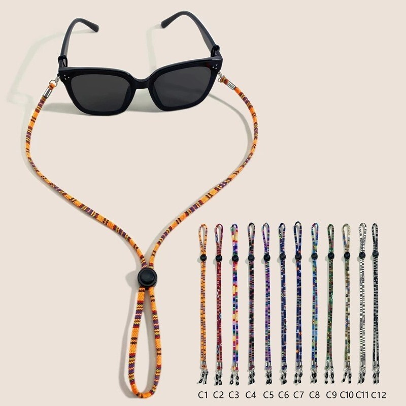 眼镜挂绳挂链波西米亚防丢民族风墨镜彩色防滑防掉布艺可调节口罩
