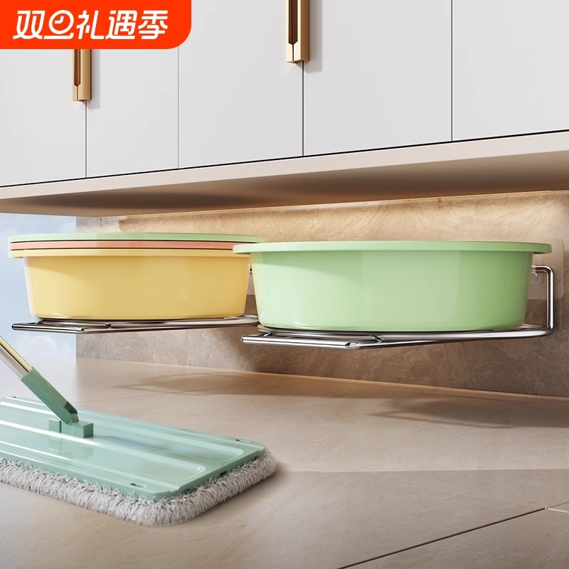 卫生间脸盆收纳架浴室柜下洗漱台挂盆神器挂钩洗脸盆置物架阳台