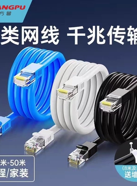 安方普纯铜网线家用万兆超6千兆六类5类高速电脑成品路由器连接线