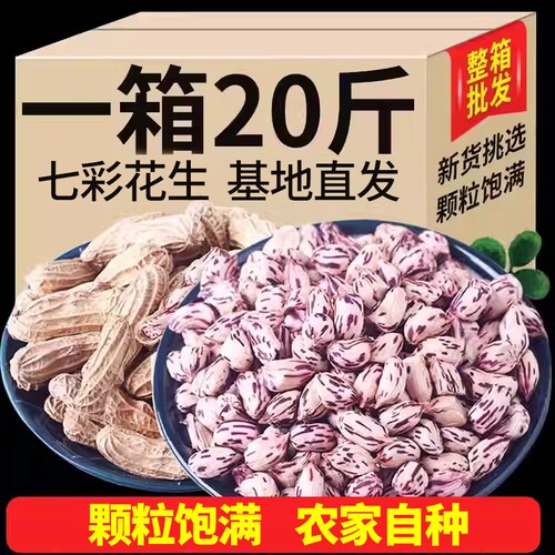 云南七彩干花生带壳休闲零食