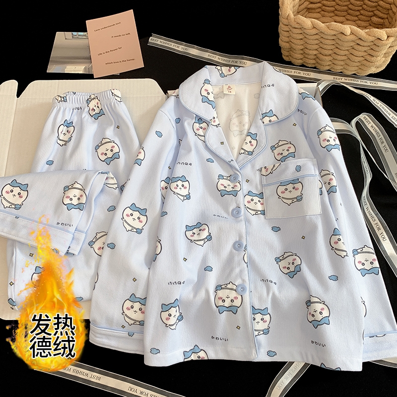 2025女童睡衣儿童秋冬季德绒套装