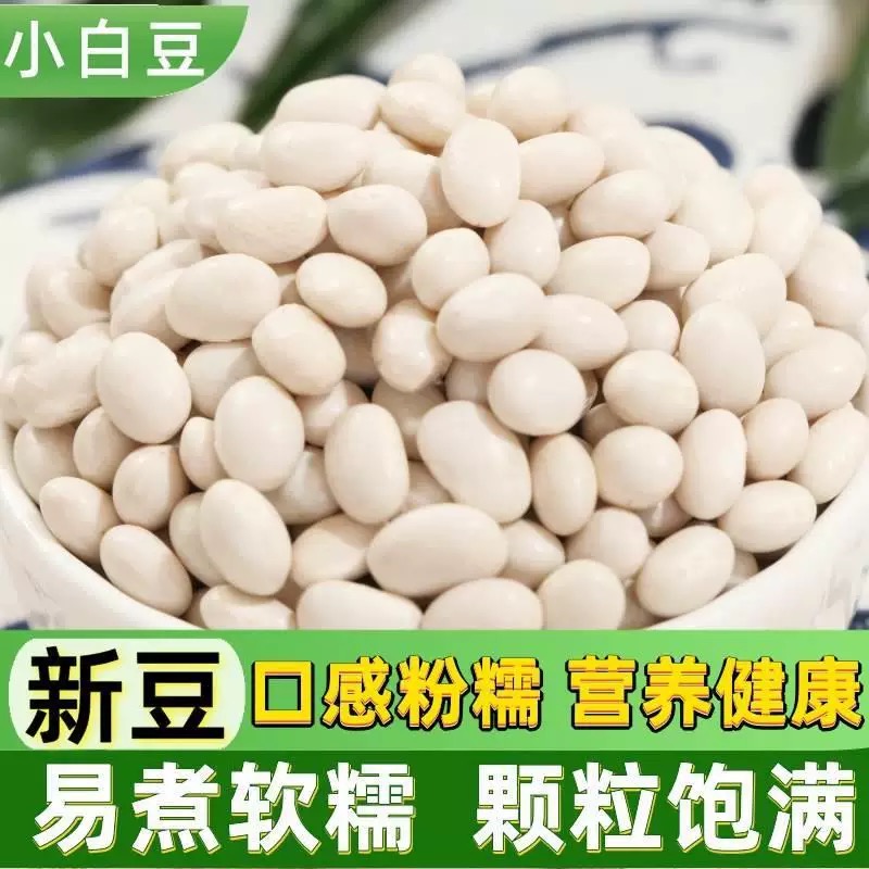 新鲜农家小雪豆类批发杂粮贵州小白豆新货农家珍珠豆小芸豆白云豆