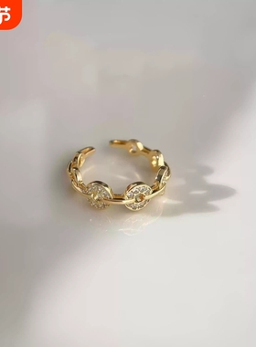 钱币戒指有钱在手戒指女士旺财戒指铜钱戒指食指戒指2025新款爆款