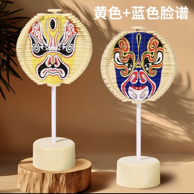 旋转京剧脸谱手摇螺旋树棒棒糖ABS材质解压棒小摆件玩具儿童玩具