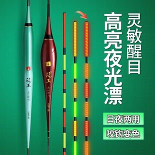 一体硬尾电子漂日夜两用变色夜光漂高灵敏醒目鱼漂底钓鲫鲤罗非漂