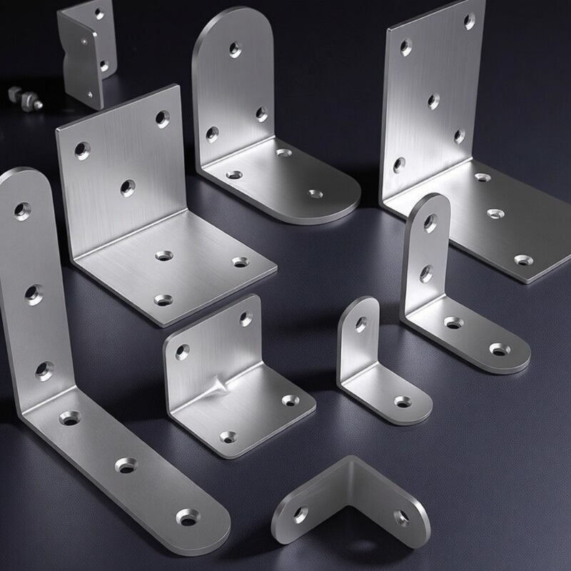 德国不锈钢角码直角固定器角铁l型三角铁支架层板托五金连接件片