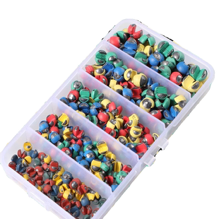 包胶咬铅子线套装夹铅路亚开口防走水矶钓筏钓钓鱼配件渔具克重