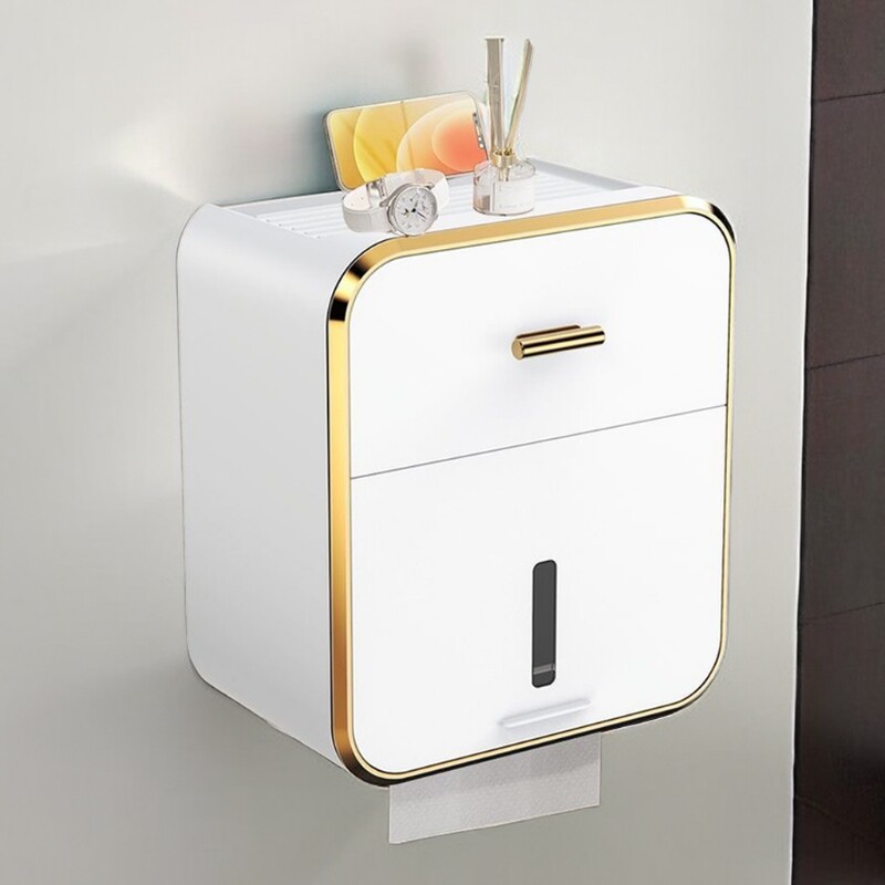 卫生间厕纸盒纸巾盒免打孔防水抽纸卫生纸卷纸厕所置物架收纳浴室