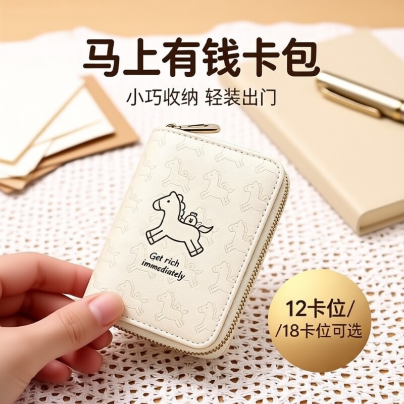 马上有钱新款可爱小巧多卡位卡包图片