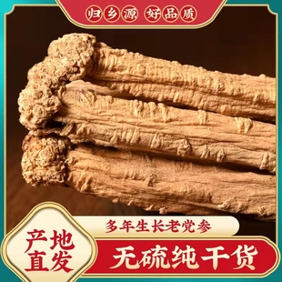 党参大条干货正品 无硫整根500克甘肃岷县正宗白条不是特级中药材