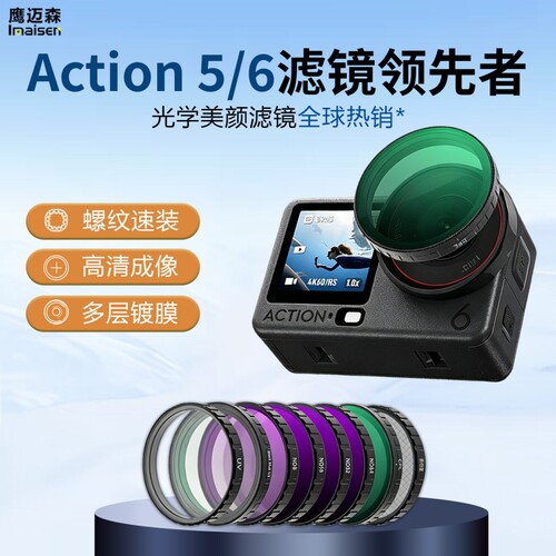 适用Action肖特镜片UV黑柔滤镜