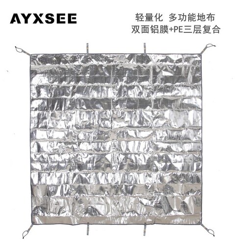 AYXSEE加厚pe铝箔野餐垫帐篷防潮垫地布双面铝膜沙滩露营便携地席