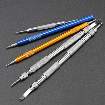 修表拆卸维修金属圆筒式手表皮带安装工具双头生耳批包邮