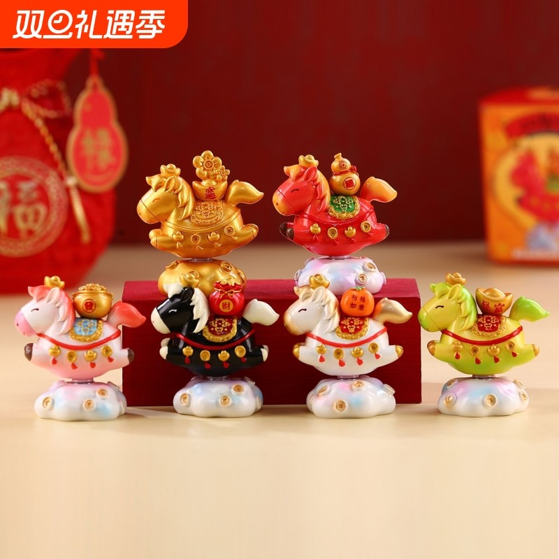 2026马年装饰品卡通马上有钱摆件桌面招财办公室好物工位玄学礼物