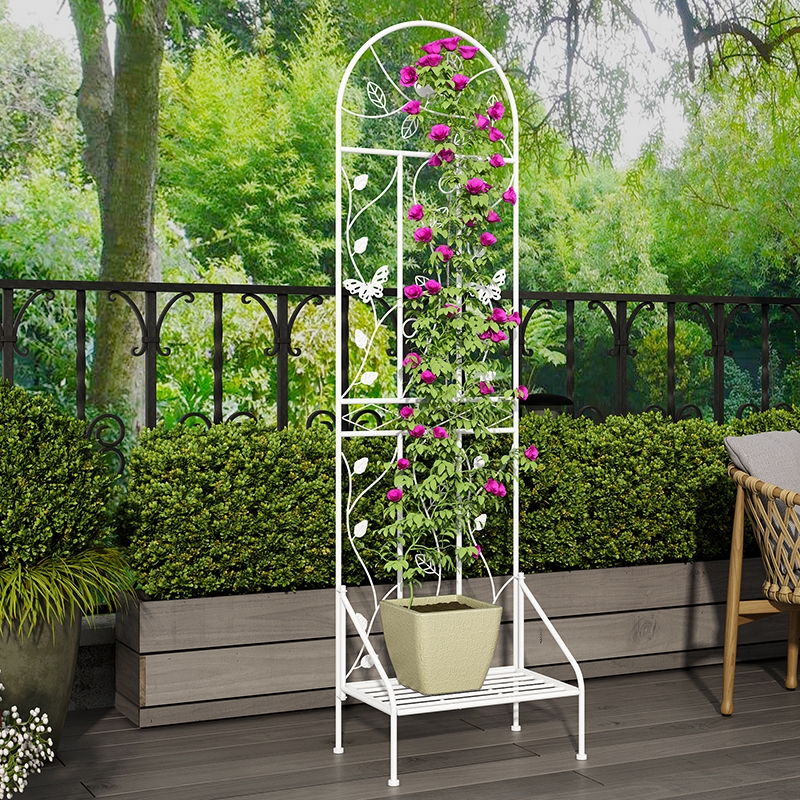 花架花园栅栏铁艺植物种植爬藤架户外支撑杆攀爬架铁线莲蔷薇月季