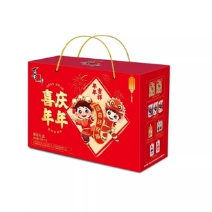 喜之郎果冻混合口味1.908kg礼盒装喜庆新年过年送礼零食大礼包