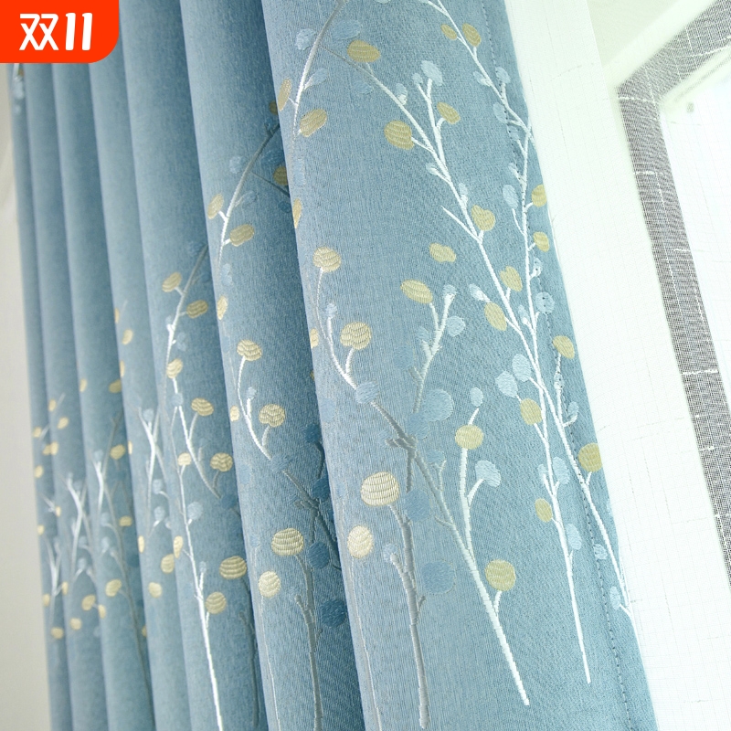 窗帘特新款价全卧室遮光北欧简约田园小清新隔热防晒租房挡光