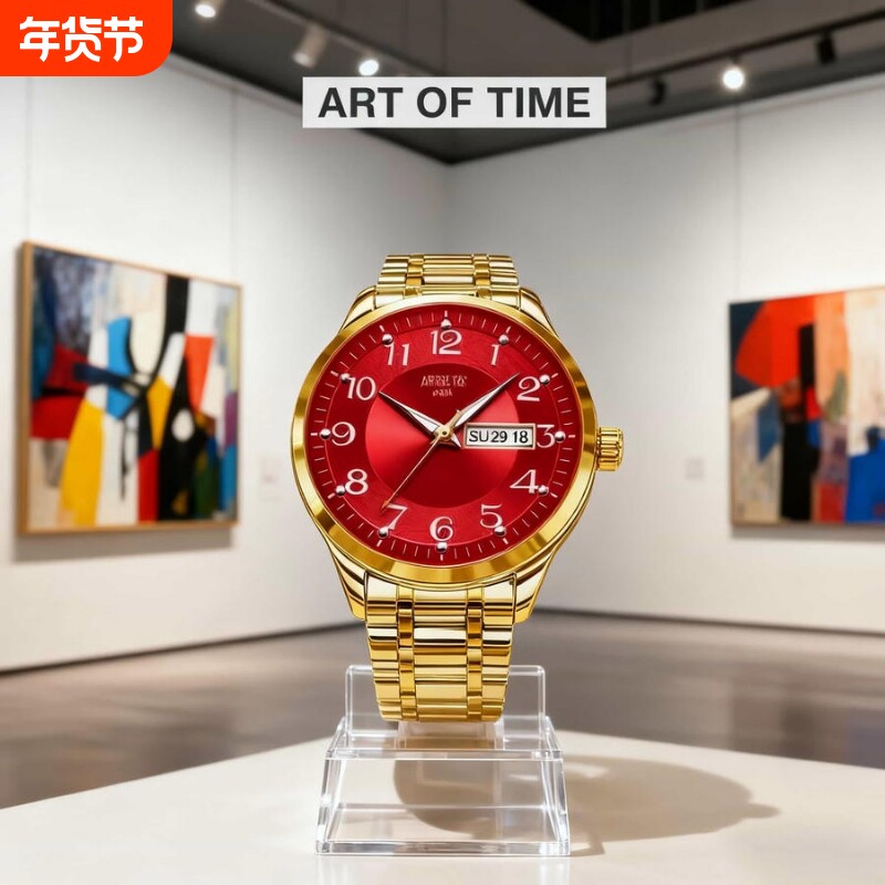 手表瑞士名表正品全自动机械风石英表商务高级感夜光防水时尚钢带