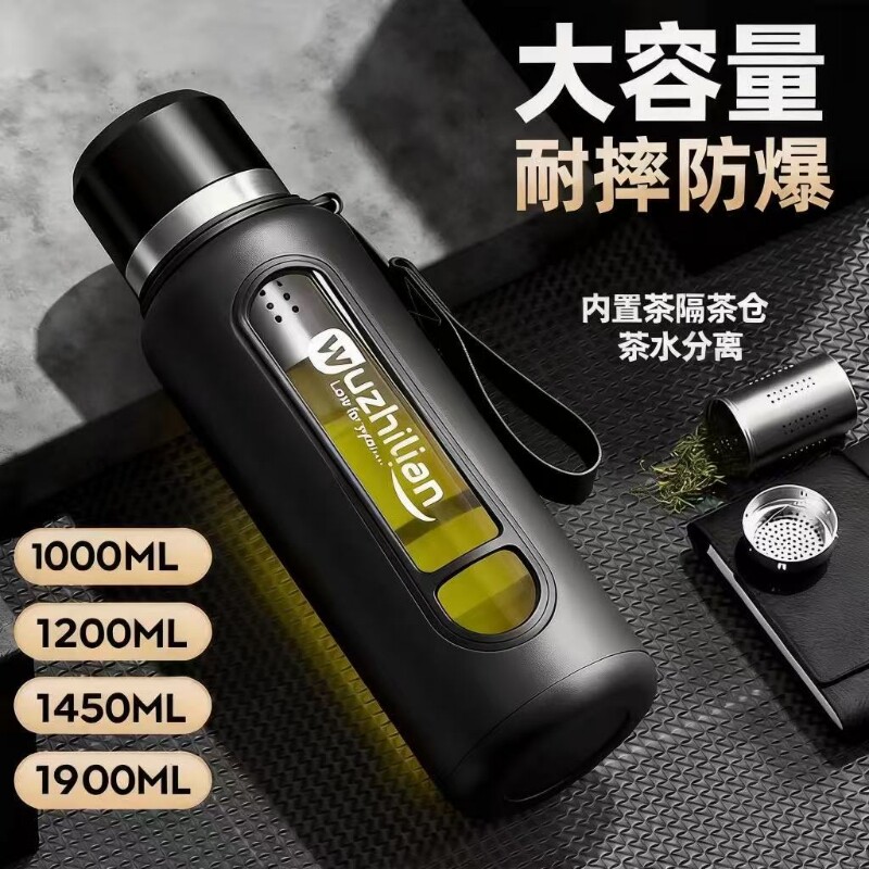 超大号双层耐高温玻璃杯图片
