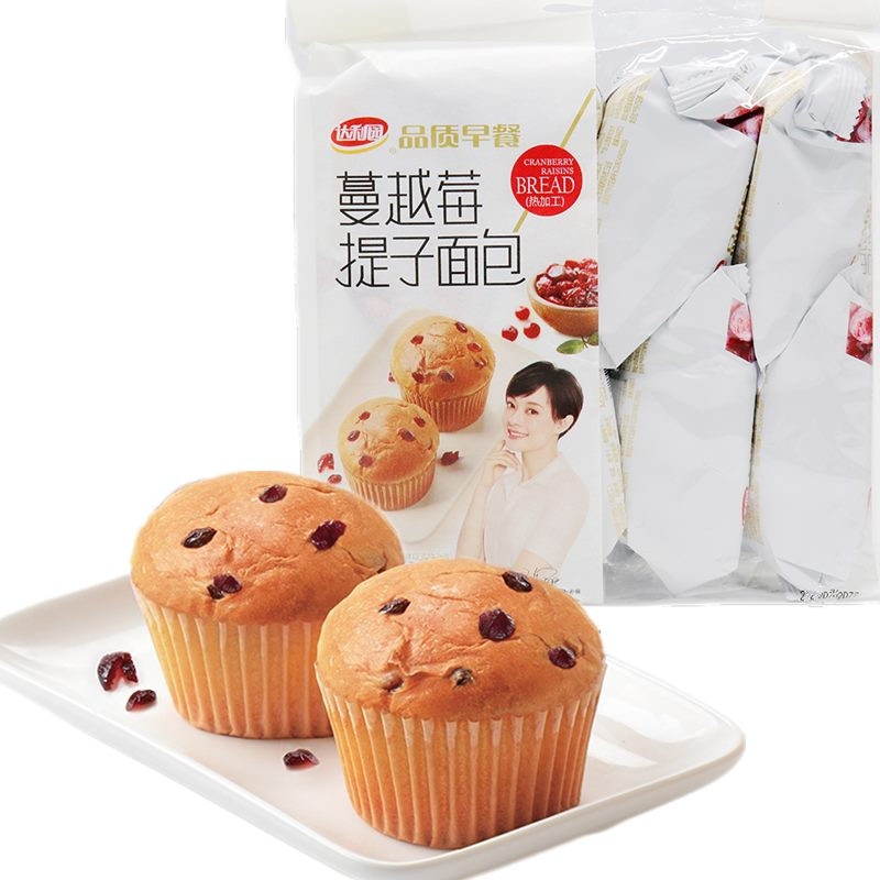 达利园蔓越莓提子面包320g8枚早餐糕点零食点心营养早餐整箱甜品