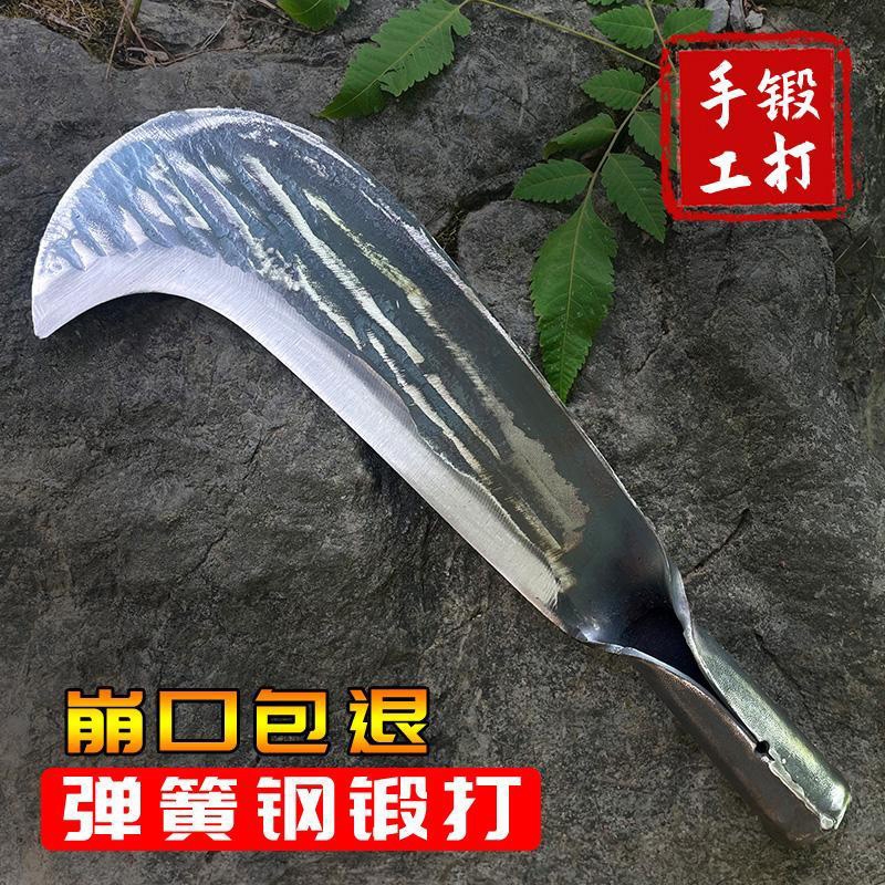 手工劈柴刀农用砍柴长柄锰钢砍柴刀砍树除草镰刀户外钓鱼开路锻打