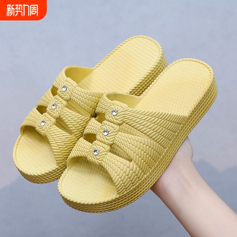 厚底妈妈鞋夏季凉拖鞋女士时尚外穿居中年增高防滑软底坡跟居家