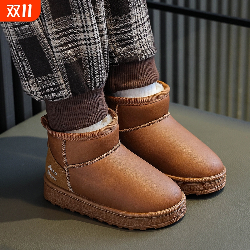 儿童雪地靴2025新款冬季男童鞋加绒女宝宝鞋子学步鞋保暖棉鞋短靴