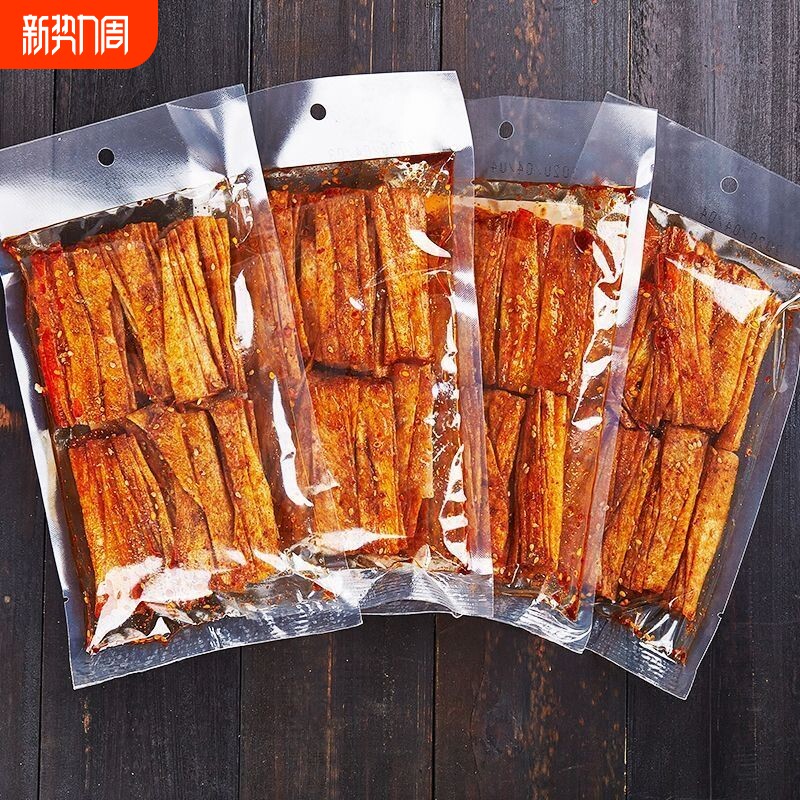 香辣豆卷湖南平江特产爆辣过瘾童年儿时解馋零食爆辣豆卷美味小吃