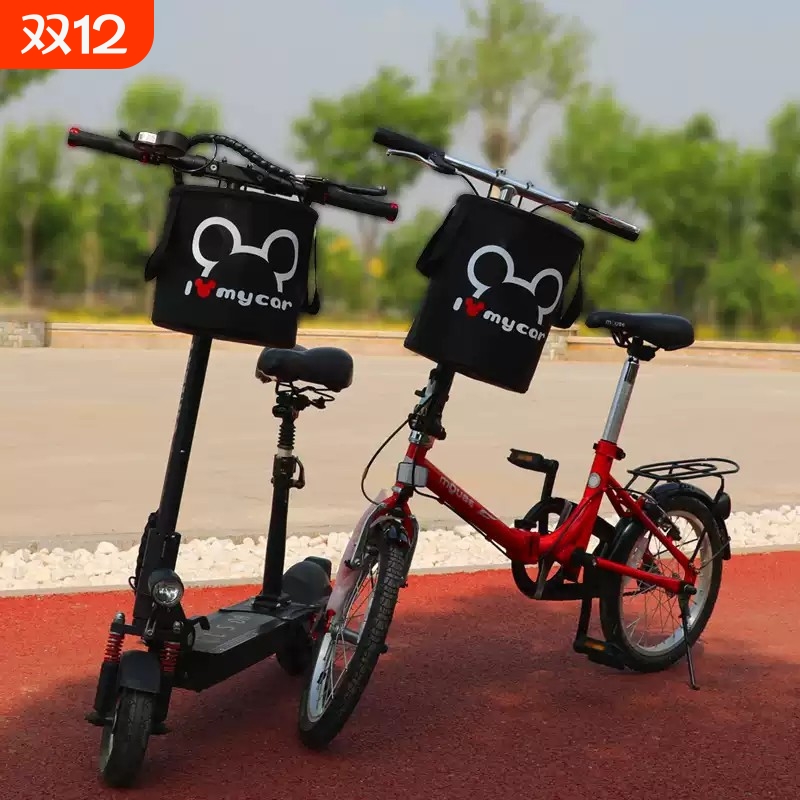 单车篮筐布车篮电动折叠自行车车篮筐防水代驾车篓